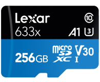 LEXAR microSDXC 256GB 633x 100/45MB/s CL10 adapter - 603806 - zdjęcie 2